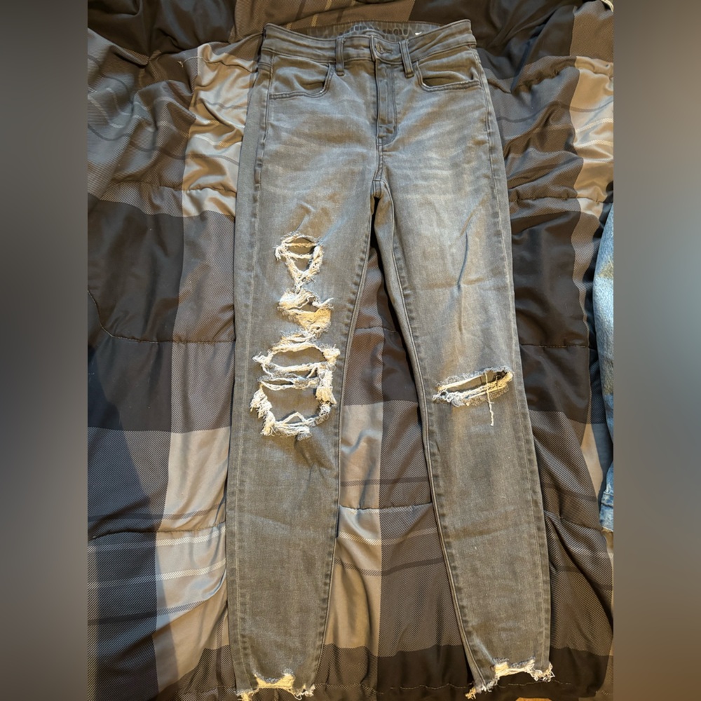 American Eagle jeans, grey light wash. never really worn